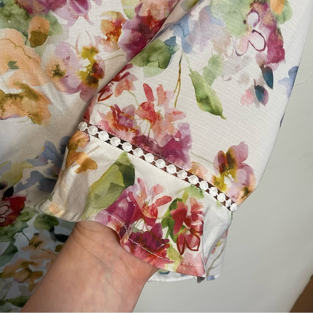 Alfred Dunner Watercolor Floral Top - Picture 5 of 5